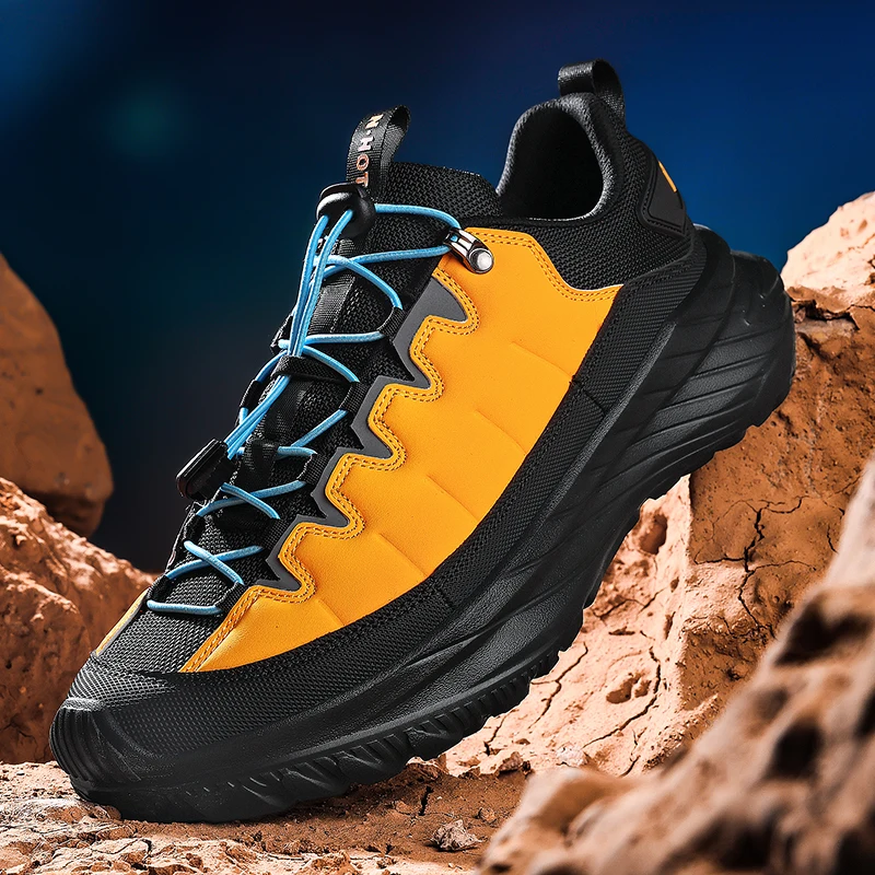 

Outdoor Hiking Shoes Men Trail Running Shoes Non-slip Lightweight Breathable Mountain Climbing Camping Trekking Sneakers Size 46