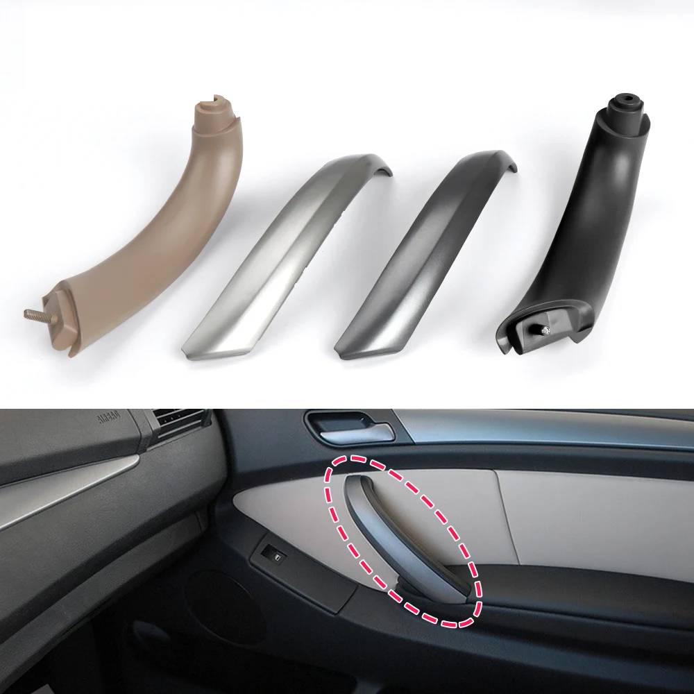 

For BWM E53 X5 Car Interior Decoration Parts Inner Handle Door Panel Pull Trim Cover Front Left Right Black Sliver Brown