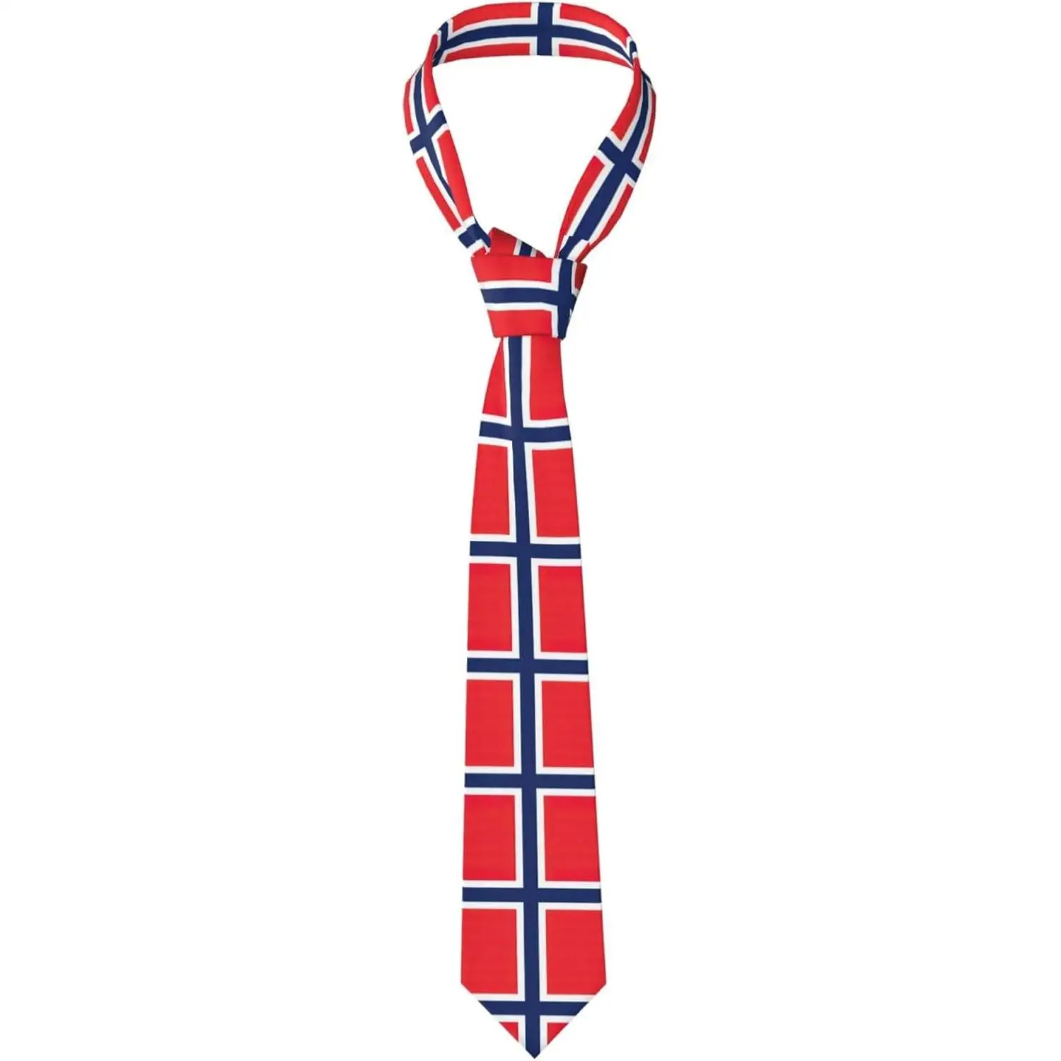 

Мужской шелковый галстук с принтом норвежского флага, деловой деловой галстук с принтом для свадебной вечеринки, работы, фестиваля, повседневного дня рождения, банкета