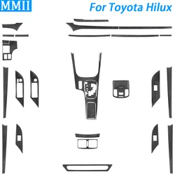 Per Toyota Hilux 2015-2021 in fibra di carbonio cambio uscita aria cruscotto pannello di sollevamento finestra Set accessori interni auto adesivo