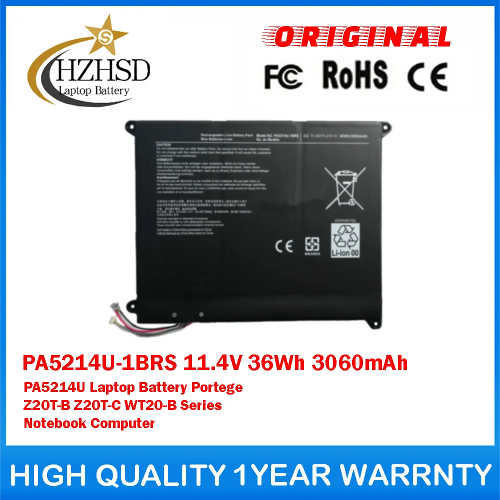

PA5214U-1BRS 11.4V 36Wh 3060mAh PA5214U Genuine Original Laptop Battery For Toshiba Portege Z20T-B Z20T-C WT20-B Series Notebook