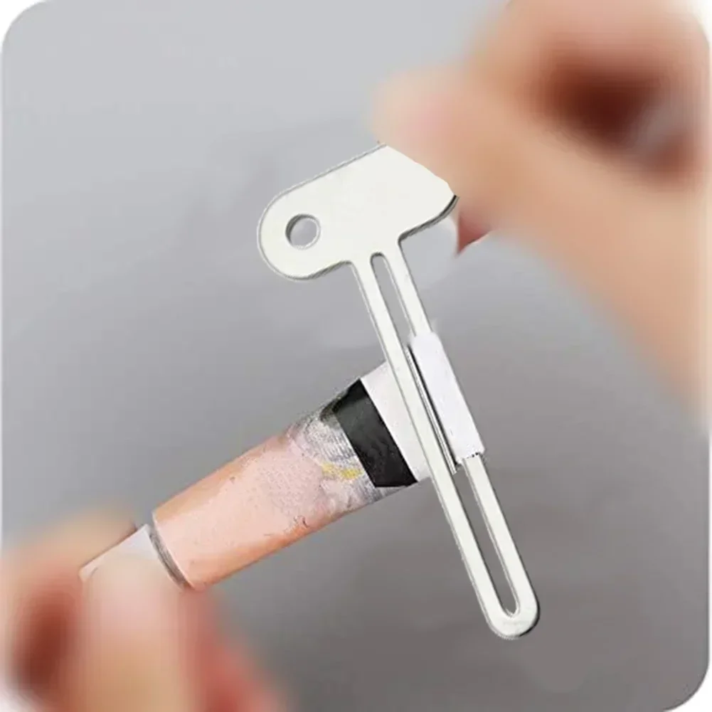 5Pcs Stainless Steel Toothpaste Tube Squeezers Metal Key Toothpaste Squeezers For Bathroom Hair Dye Cosmetic Tubes Squeezer