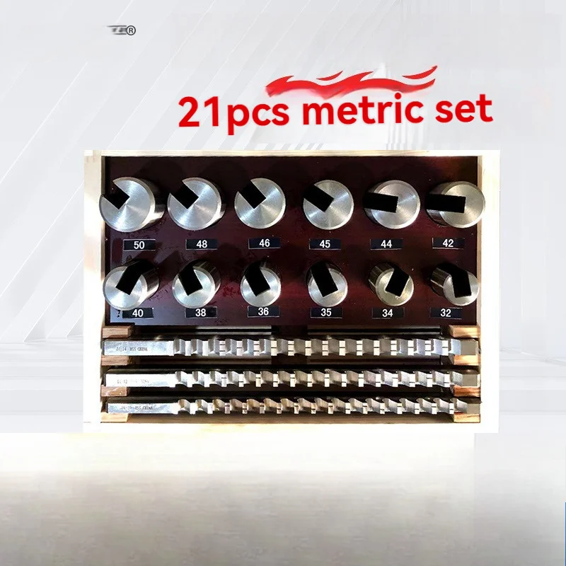 

21 шт., набор метрических съемников для шпоночных каналов, высокоскоростная сталь, стандартная часть из быстрорежущей стали, набор толкателей для шпоночных каналов