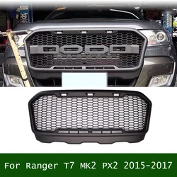 For Ranger T7 MK2 PX2 2015-2017 Raptor Grille Mask Front Bumper Mesh Grill Car Modified Grills Pickup 4x4 Accessories