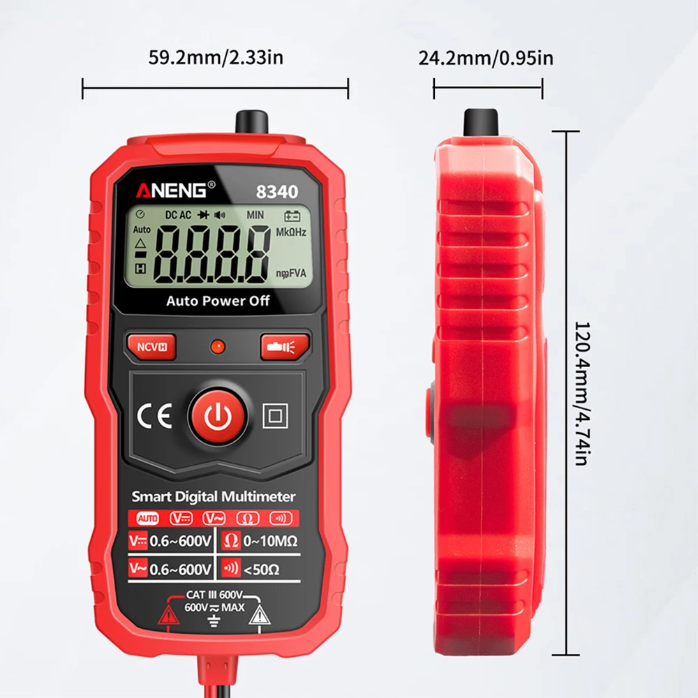 8340 cyfrowy 1999 Mini multimetr liczy woltomierz 400V AC/DC Test obwodu automatyczny inteligentny miernik Pen NCV bezkontaktowy pióro testowe