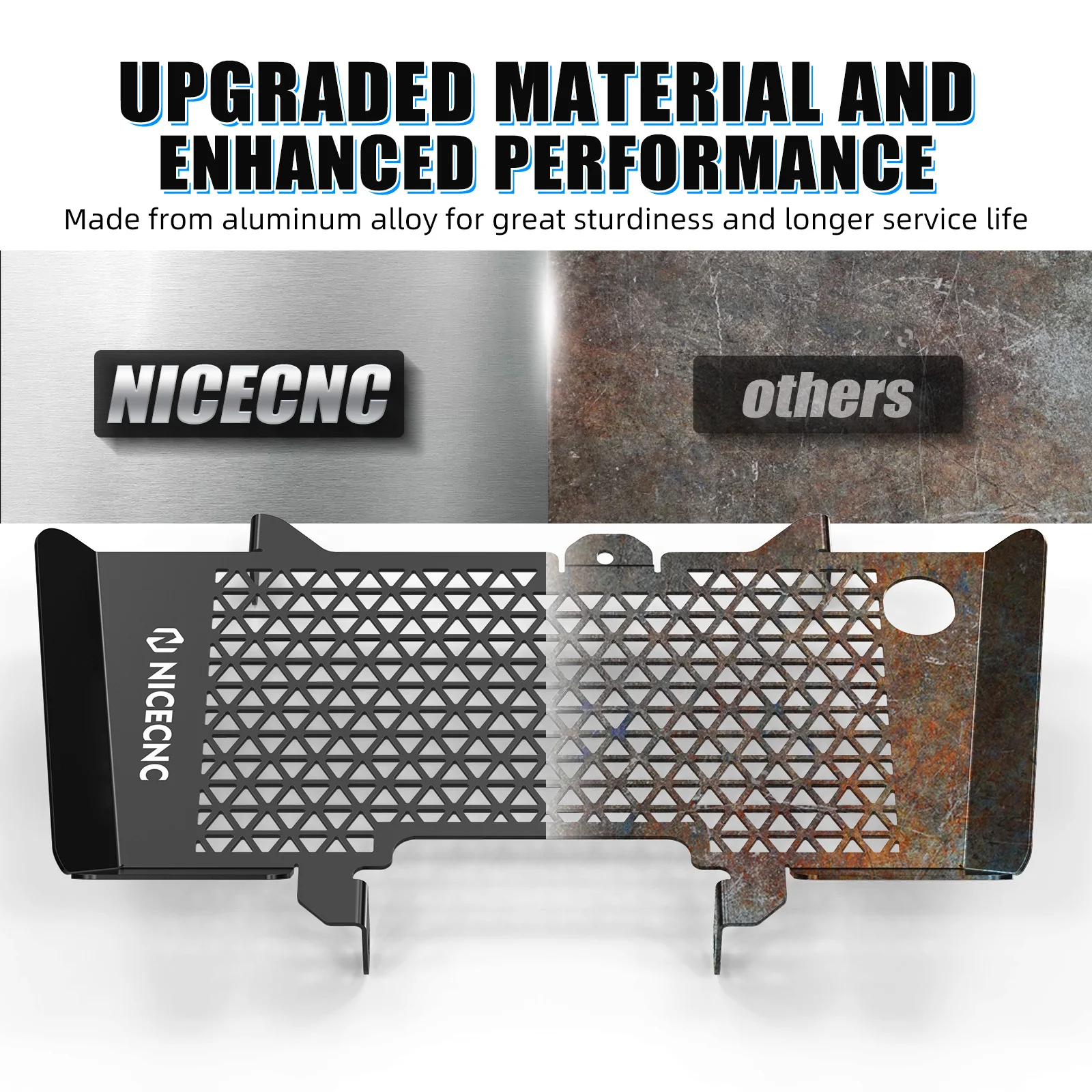 NICECNC Radiator Grille For Yamaha YFZ450R 2009-2013 YFZ450X 2010-2011 Aluminum Alloy wear Corrosion Resistance ATV Accessories