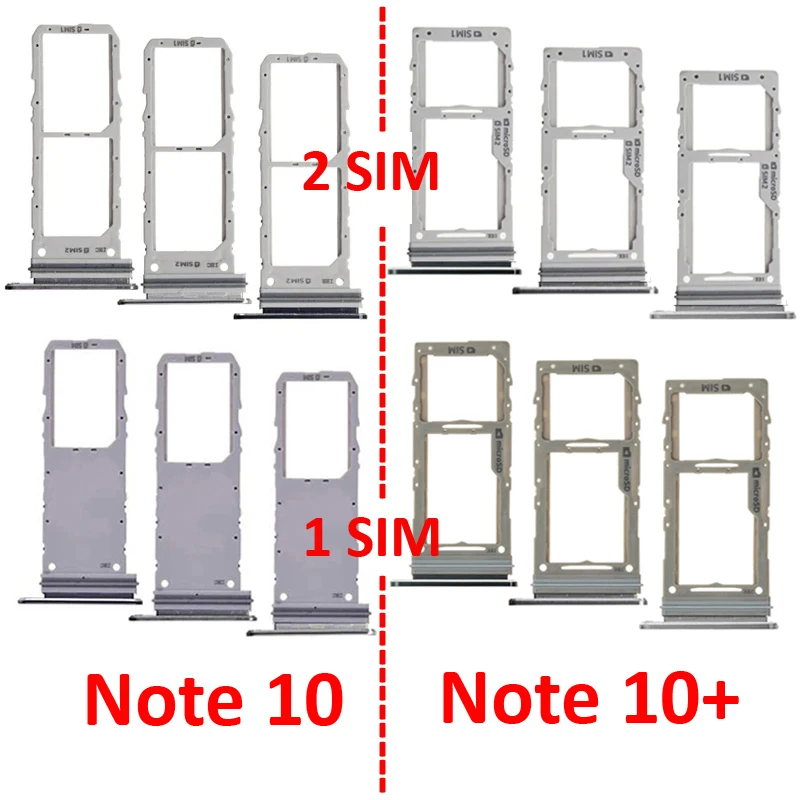 

Sim Card Socket Slot Tray Reader Holder Micro SD Adapter For Samsung Galaxy Note 10 Plus 5G 10+ N970 N975 N976 SIM Tray