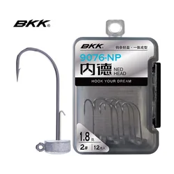 BKK 9076 NP NED Head Rig Soft Bait Fishing Hooks