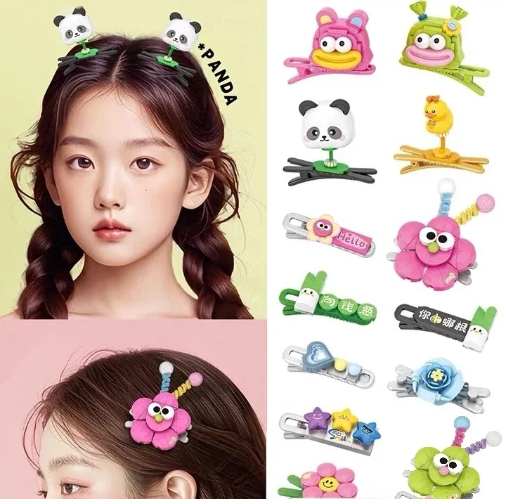 

LOZ mini Blocks Kids Building Toys DIY HairClip Bricks Cute Headwear Bobby Pin Girls Gift 7101-7112 7113-7124