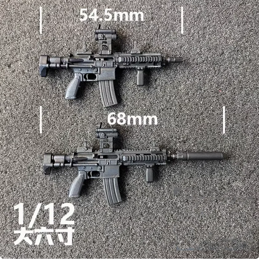 

1/12 Scale Soldier Scene Props HK416C Weapon Gun Set Accessories Resin Model Toy For 6'' Action Figure Body In Stock