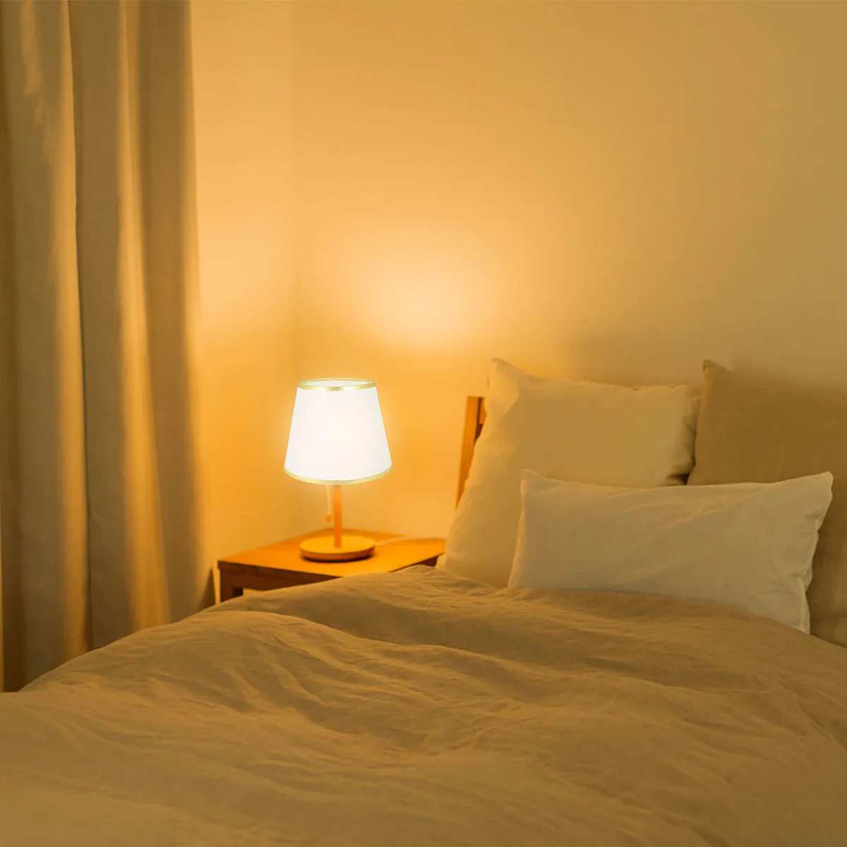 

Cloth Lampshade Table Lamp Cover Golden Bedside Chandelier Dustproof Warm Atmosphere Household Lighting Accessories