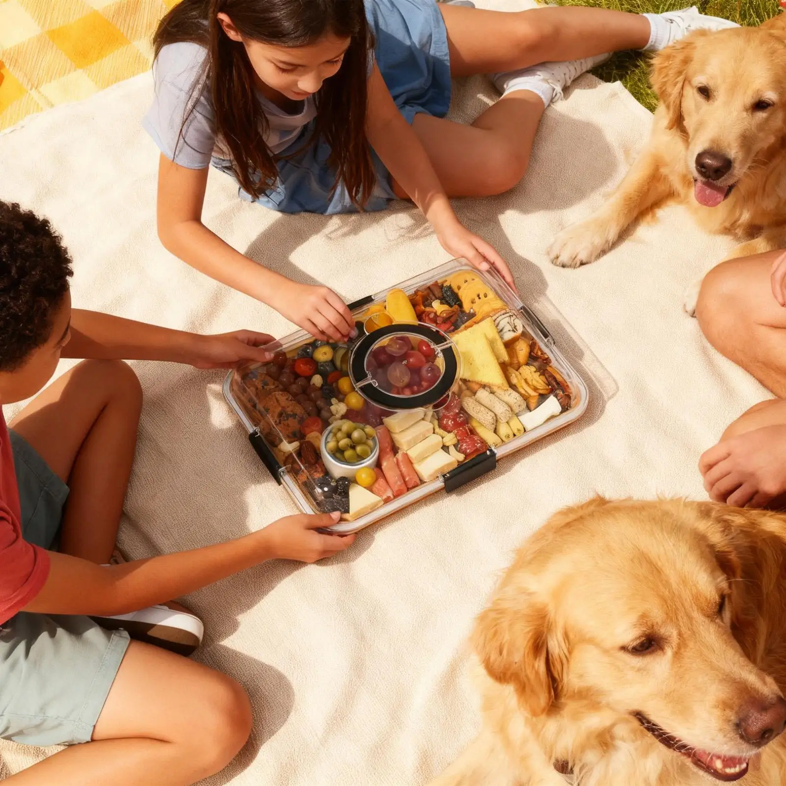 

Сервировочные подносы, разделенный контейнер с 6 отделениями, портативный поднос для закусок для фруктов, конфет, сыров, овощей, еды, вечеринки