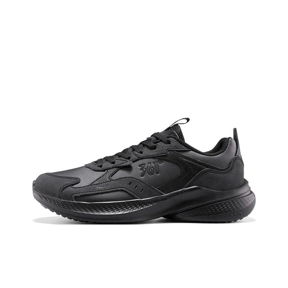 361 Wear resistant And Lightweight Low top Casual Running Shoes Men's Obsidian Black 672442213-4
