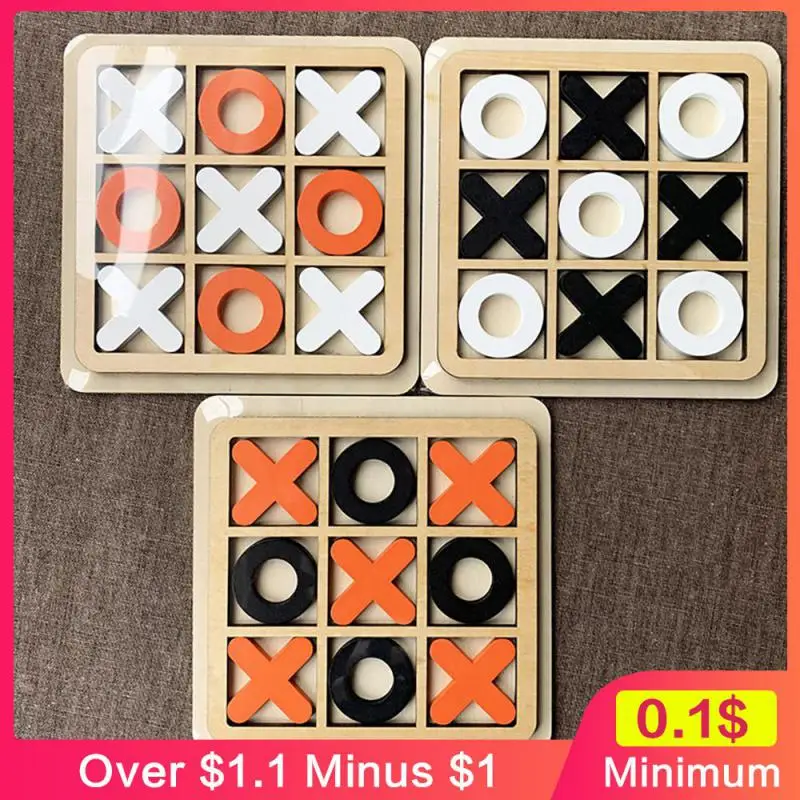 Xo Three-link Well Tic-tac-toe Game Portable Portable Home Game Indoor Game Best-selling Wooden Board Chess Challenging Trend