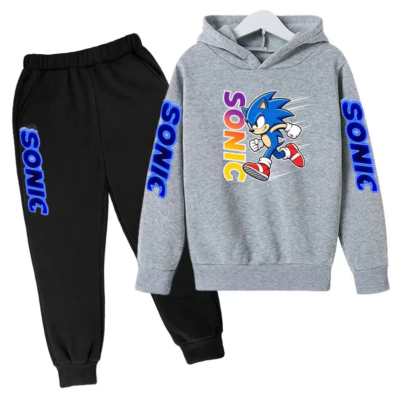 Kinder-Hoodies für Herbst und Winter, Herren- und Damenmodelle, Alter 3-12, Cartoon-Anime-Katzen-Kleidung, Langarmshirt+Hosen-Set – Detail 16