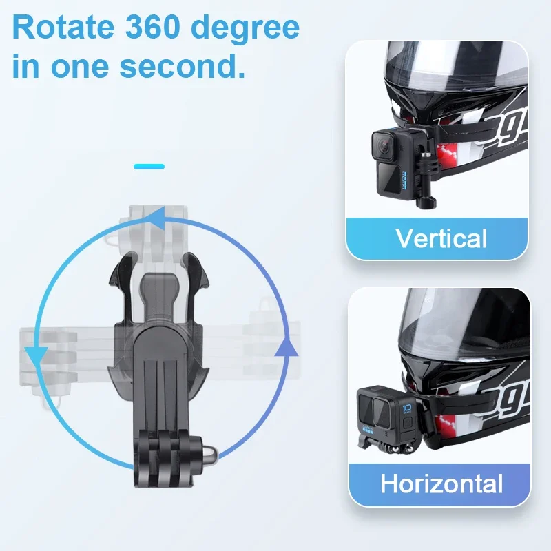 Hebilla de gancho en J giratoria 360, adaptador de liberación rápida, montaje de Base para GoPro Hero 13 12 11 10 9 Yi DJI, accesorios de Cámara de Acción