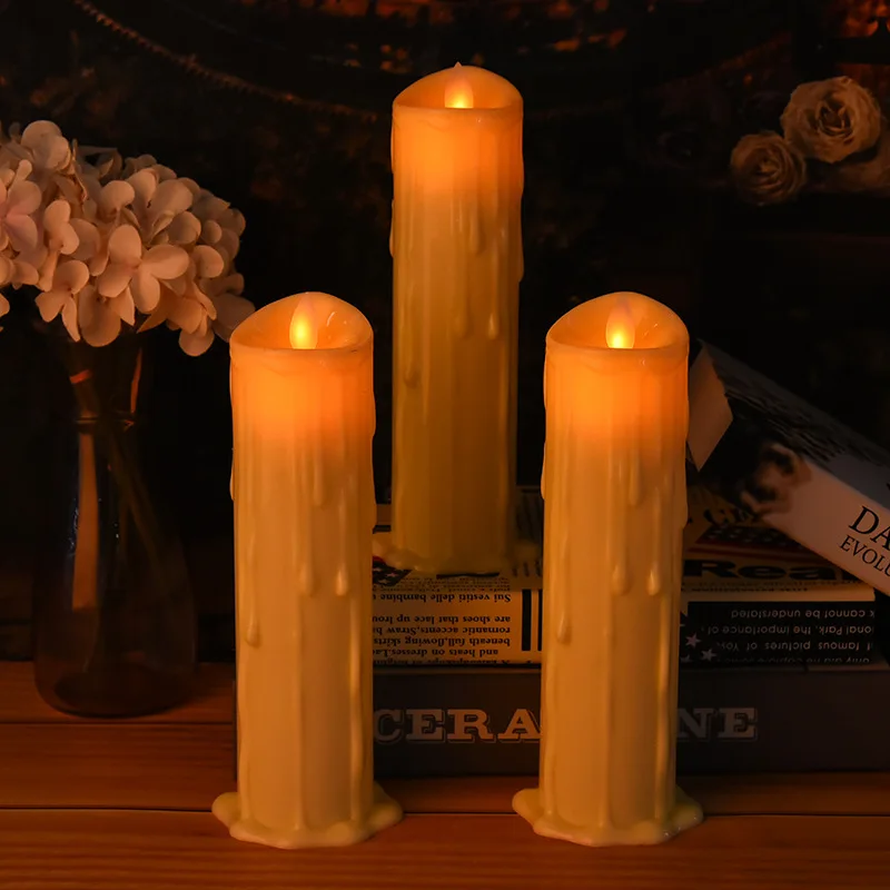 30pc Flameless LED Battery Operated Pillar Candle, Flickering Realistic Moving Flame 2.1