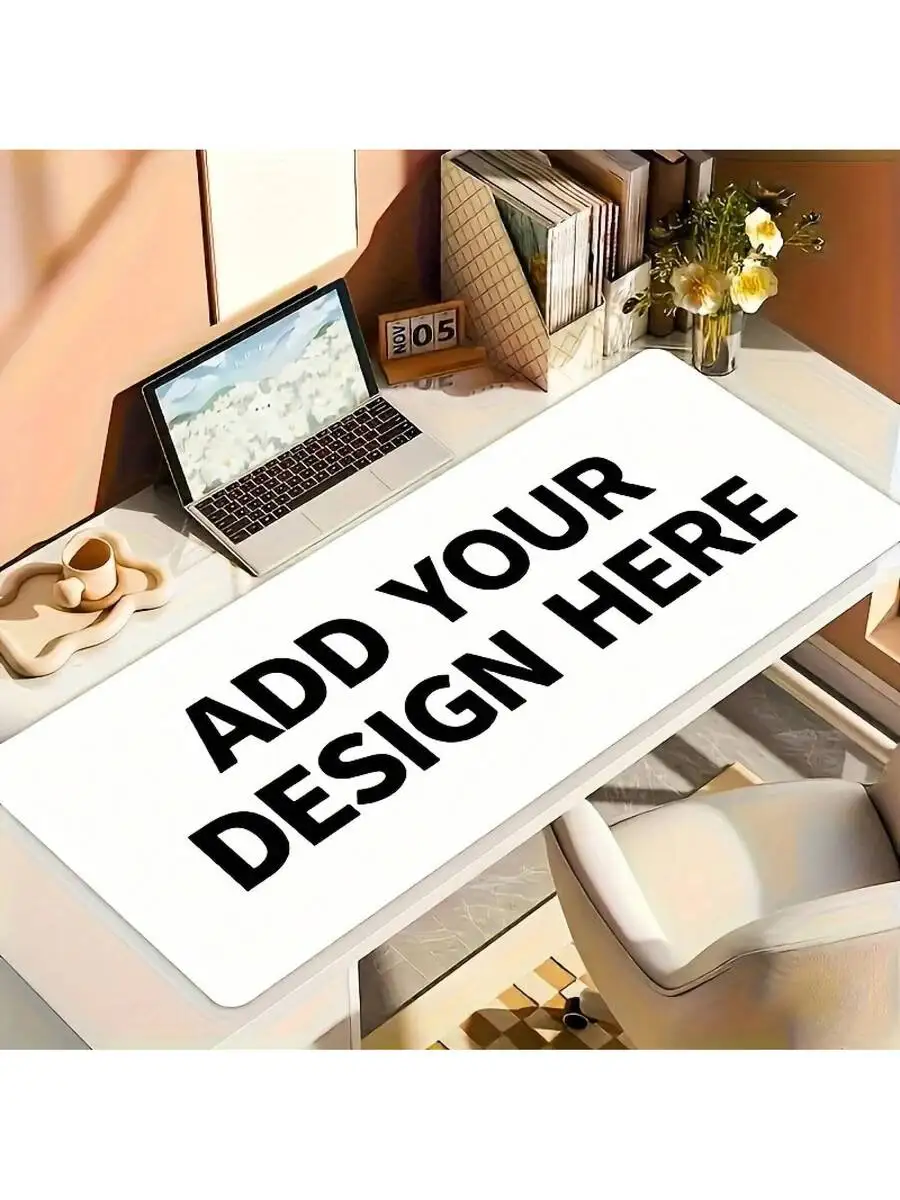 Customizable Rectangular Mouse Pad With Thick Rubber Base Anti-Slip For Office Gaming Laptop Keyboard