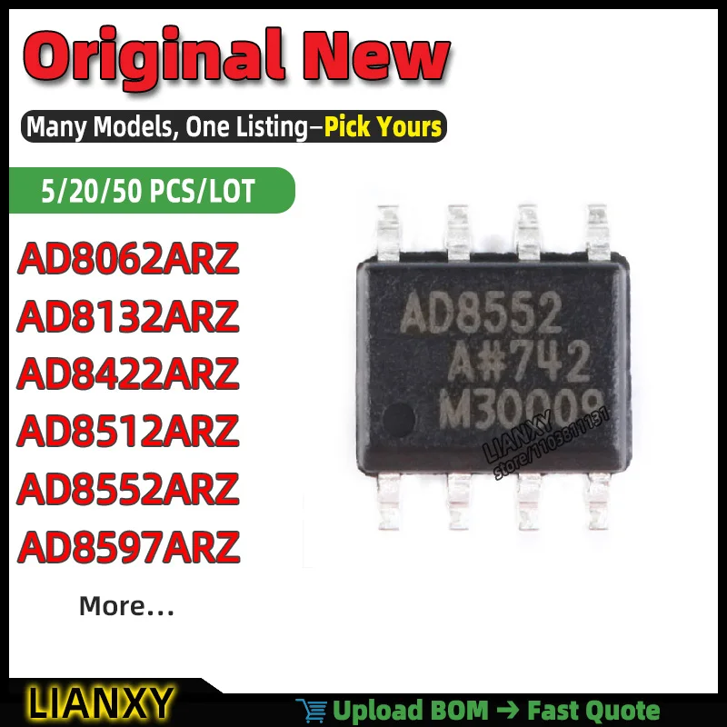 AD8512ARZ AD8552ARZ AD8132ARZ AD8062ARZ AD8422ARZ AD8597ARZ SOIC-8 LINEAR REGULATOR New Original