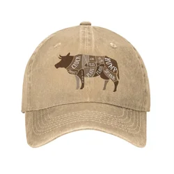 Butcher Meat Cuts Diagram, Butcher, Chef, Sous Chef, Line Cook, Kitchen, Cook Cap Cowboy Hat golf sun hat hat for man Women's