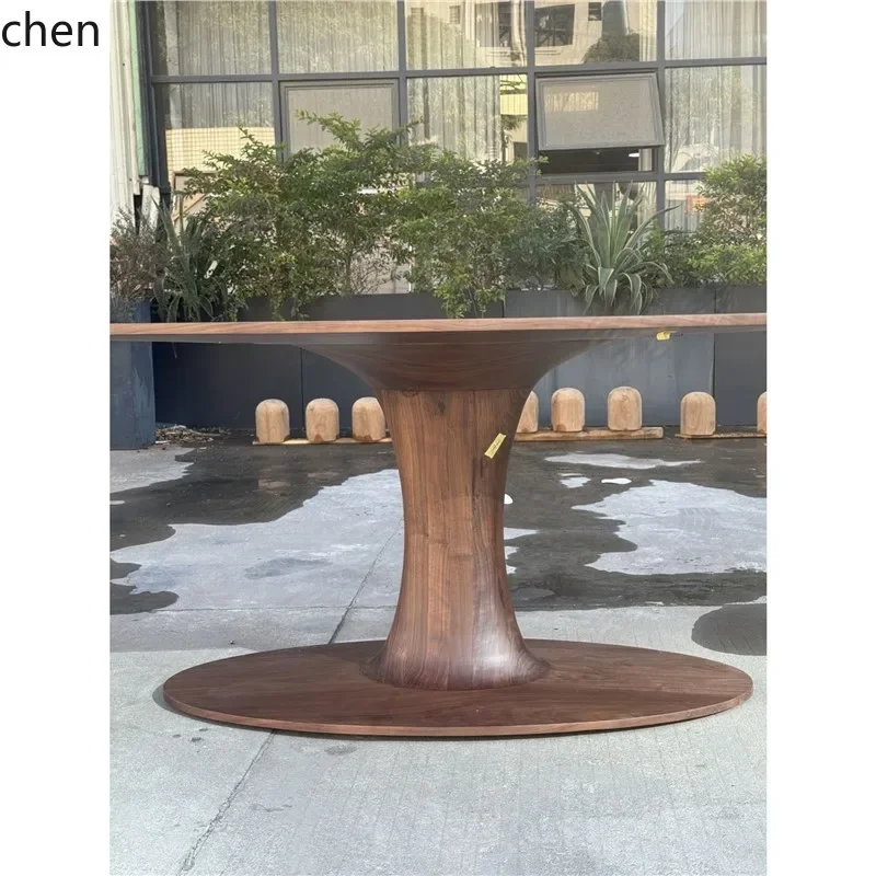 b7-Dining Table and Chair Set Modern New Chinese Style Simple Lig Luxury Solid Wood Wing Dining Table