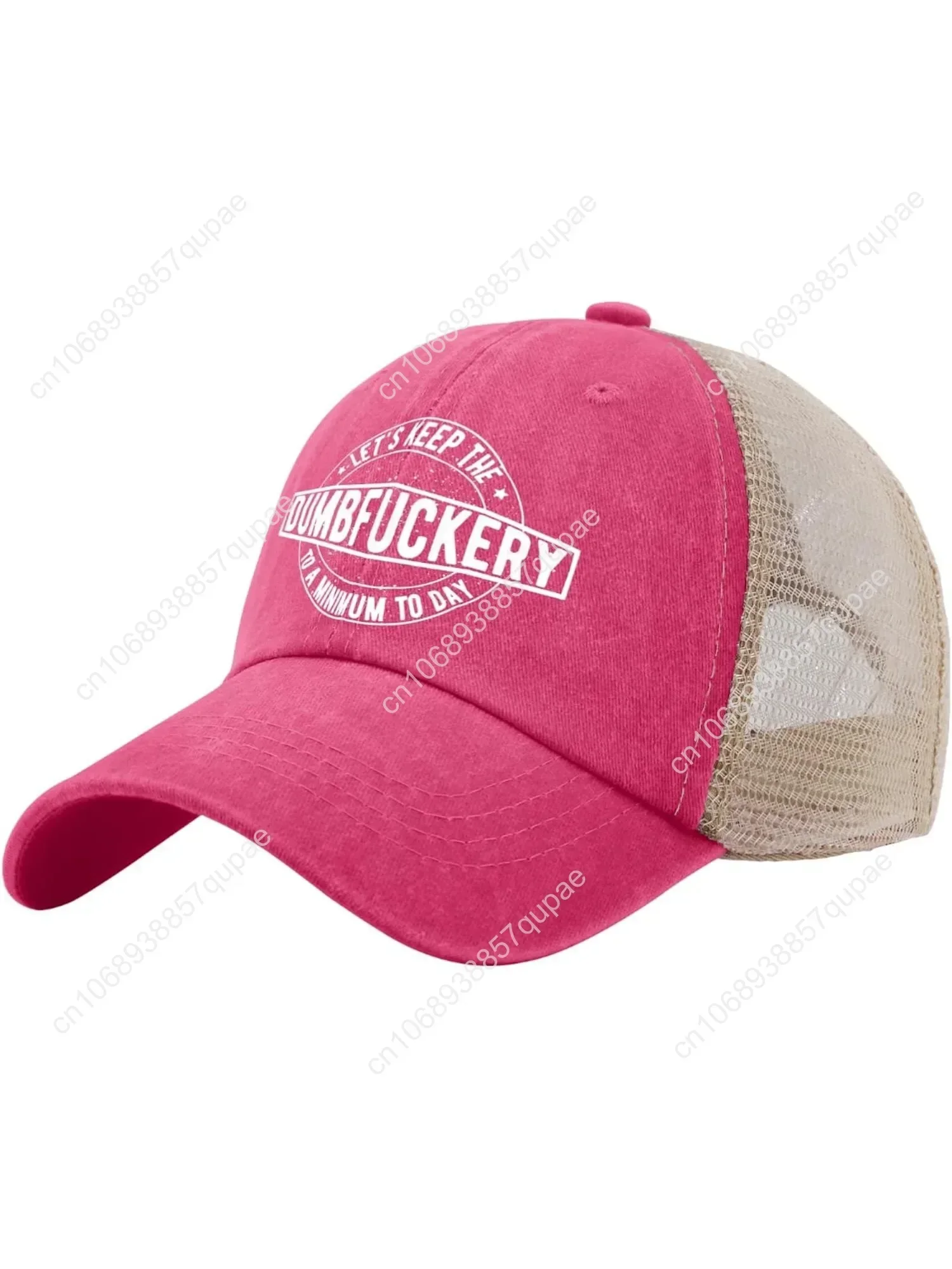 Lets Keep The Dumbfuckery to Minimum Today Hat Trucker Hat Men Vintage Mesh Baseball Cap for Summer