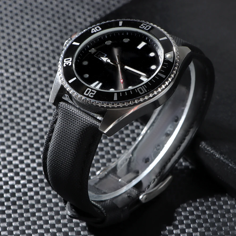 18 مللي متر 20 مللي متر 22 مللي متر الرياضة Sailcloth الإفراج السريع حزام (استيك) ساعة ل Seiko ل بلانكبين ساعة الأشرطة الرجال النساء النايلون النسيج معصمه