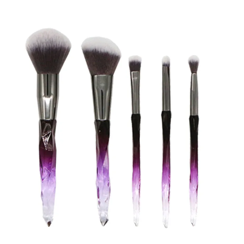 5PCS Diamond Makeup Brush Set Foundation Blush Blend Eyeshadow Lip Gloss Beauty Makeup Brush Makeup Tools Beauty for Make Up