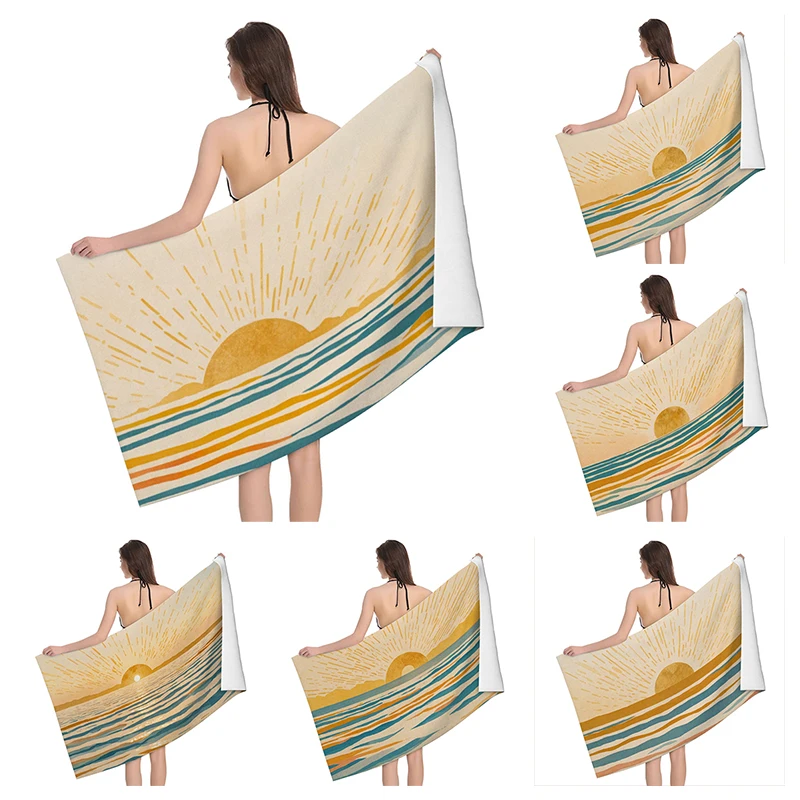 Home bath towels for the body towels bathroom quick drying microfiber beach man large sports towel Fruit plant boho simple ins