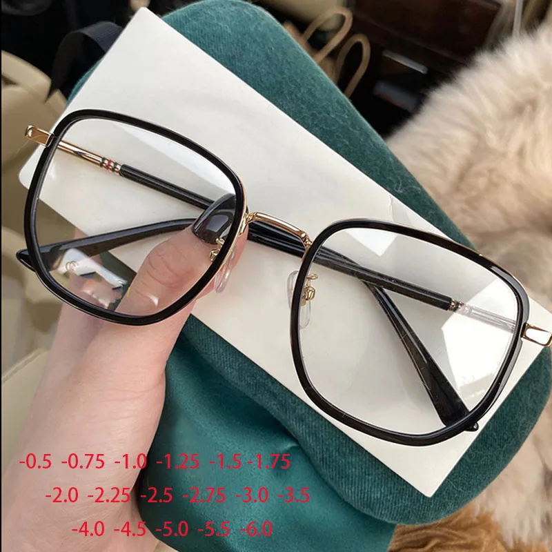 

Irregular Big Frame Clear Glasses Oversize Fashion Myopia Nerd Spectacles -0.5 -1.0 -2.0 -3.0 -4.0 to -6.0