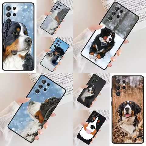 Bernese Mountain Dog Phone Case For Samsung Galaxy S24 S23 S22 S21 Ultra S10 Note 10 Pro S20 Plus FE S9 S8 Cover