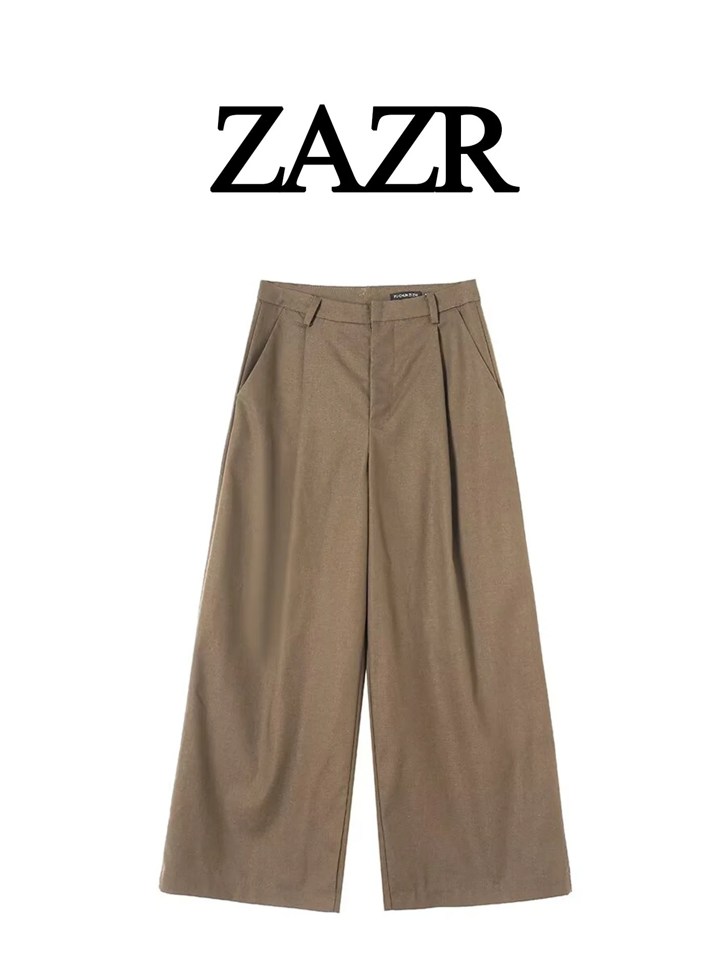 Elegant Slimming Wide Leg Pants Long Trousers with Pleats Versatile Old Money Style ZR Trend Women's Casual Pants