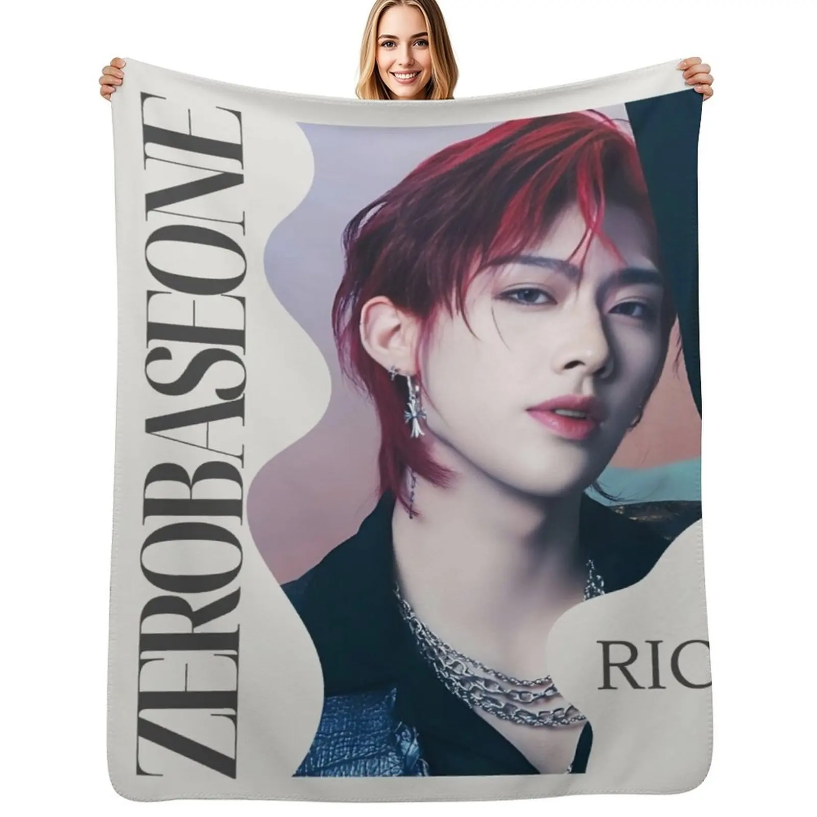 RICKY zerobaseone (ZB1) Throw Blanket Men's Soft Warm Throw Blanket for Couch