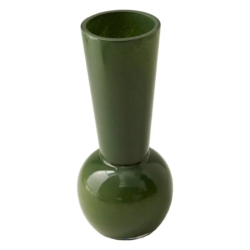 

French glass vase ornament, high-end flower arrangement in the living room