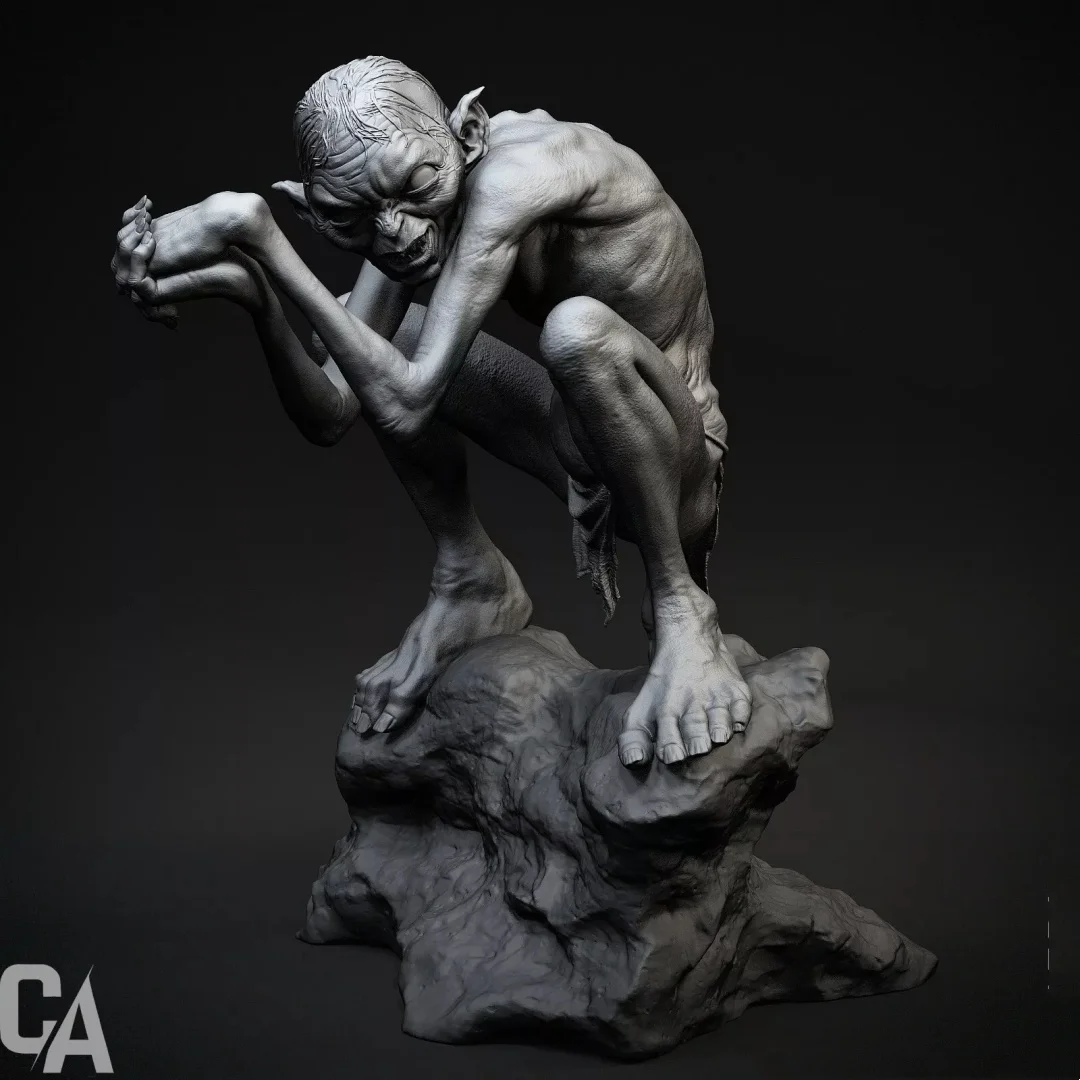 

Карликовый монстр Gollum, сделай сам, фигурки из смолы, модель, комплект, масштаб 1/24, неокрашенная, в разобранном виде, 3D игрушка