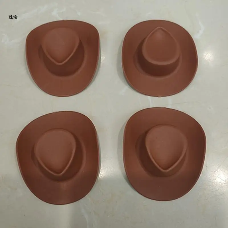 X5QE Mini Cowboy pour poupée chapeau pour poupée Miniature rose Cowgirl chapeau Miniature chapeaux pour