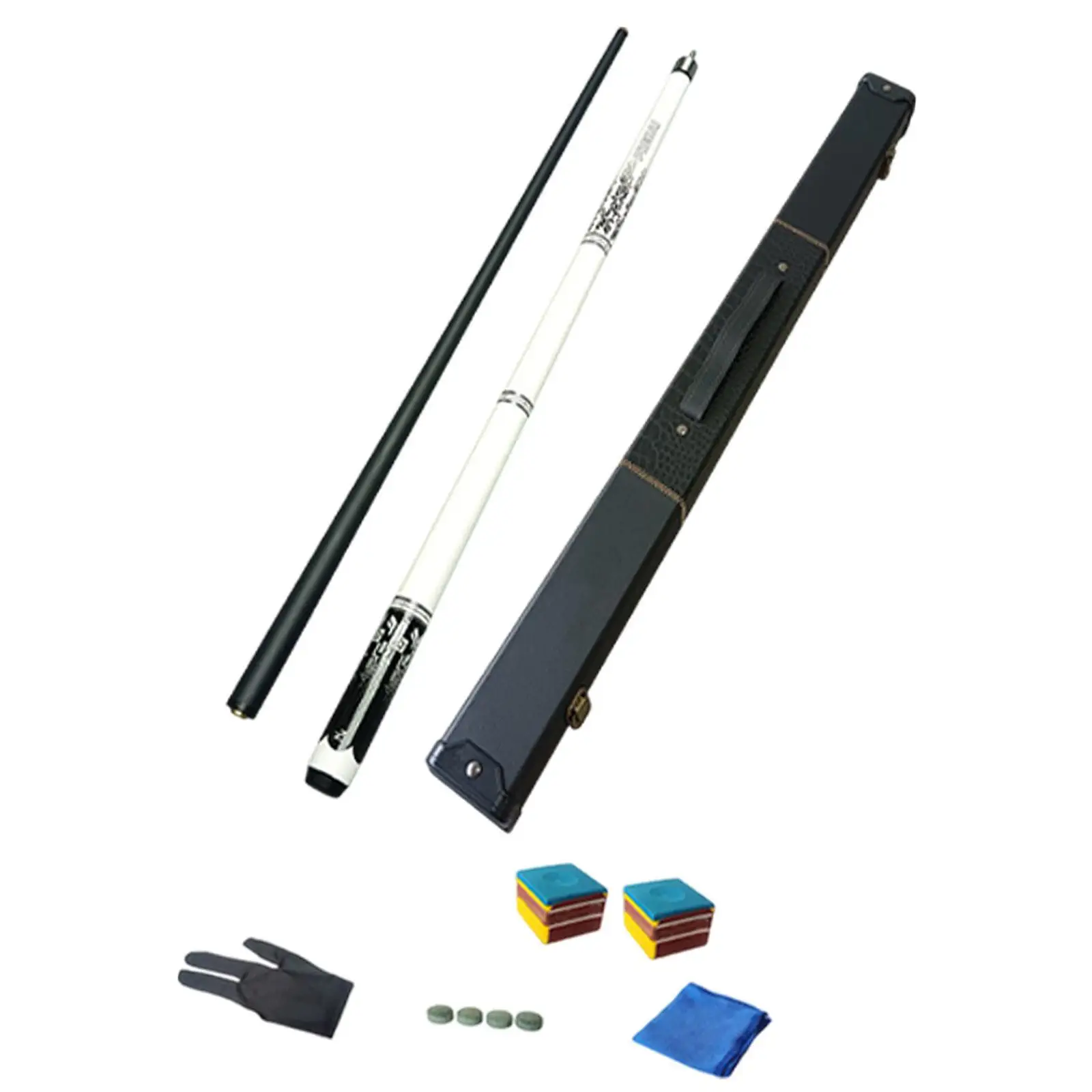 Pool Cue Set with 9.5mm Tip And Four Additional Tips for Billiards