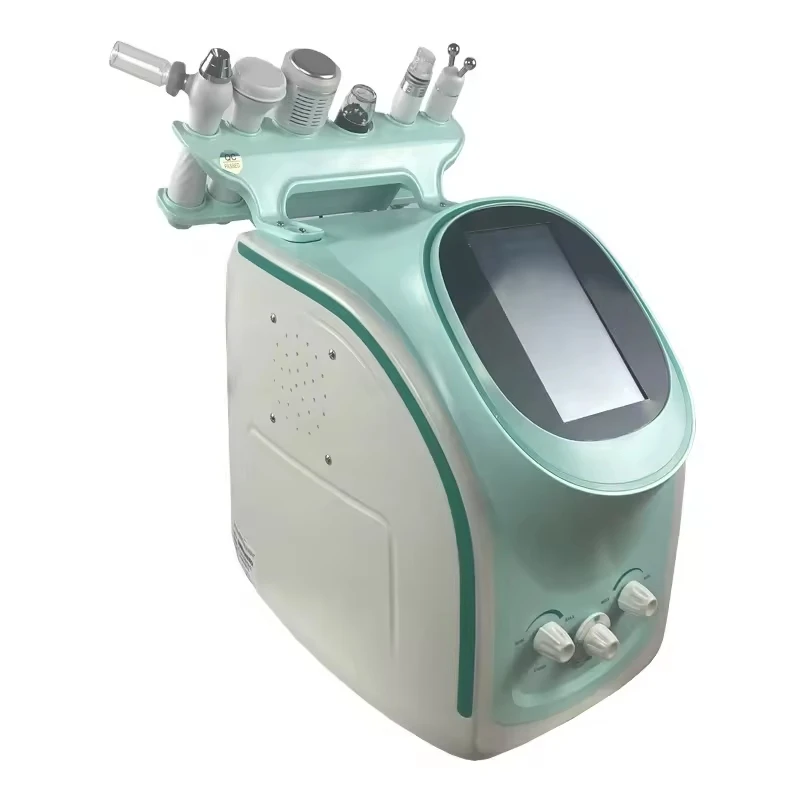 6 في 1 متعددة الوظائف الأكسجين آلة فقاعة صغيرة للوجه مع كشف الجلد إزالة الصباغ رئيس شد الجلد تبييض