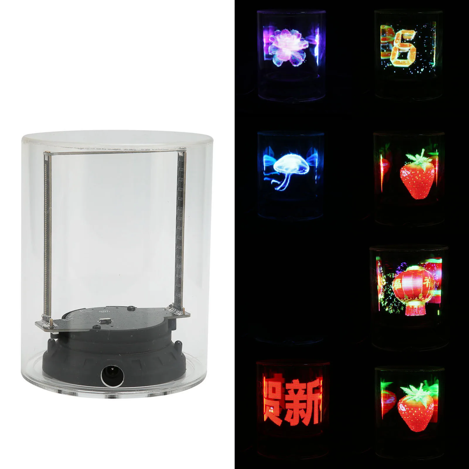 

3D-голограммный вентилятор, встроенная карта памяти 32 ГБ, портативный голографический рекламный дисплей, управление Wi-Fi, 160 светодиодов для Windows для магазина