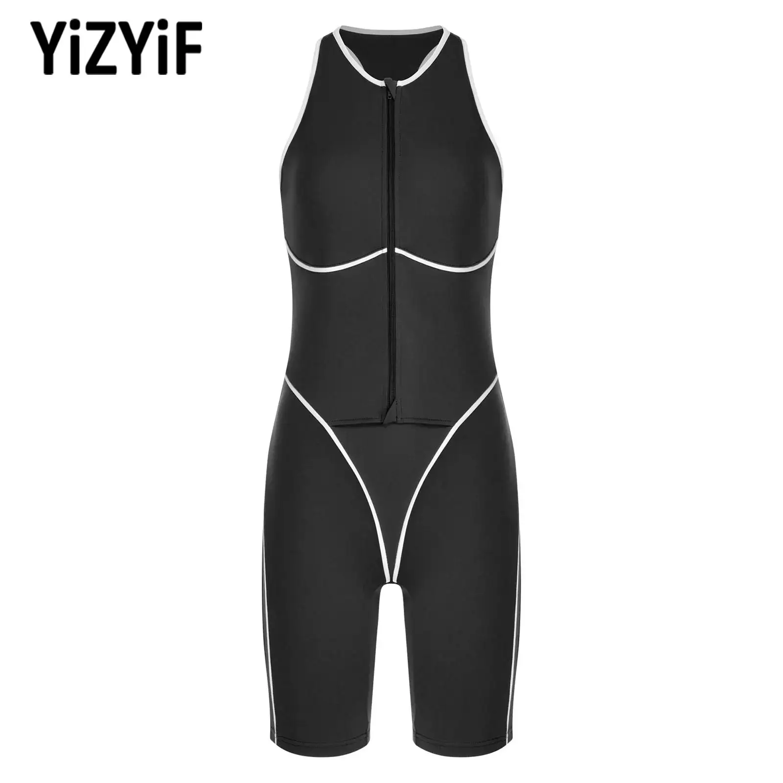 

Боди для йоги без рукавов, женские эластичные встроенные нагрудные подушечки, шорты на молнии, комбинезон для тренировок в тренажерном зале, спортивная одежда для бега, купальники