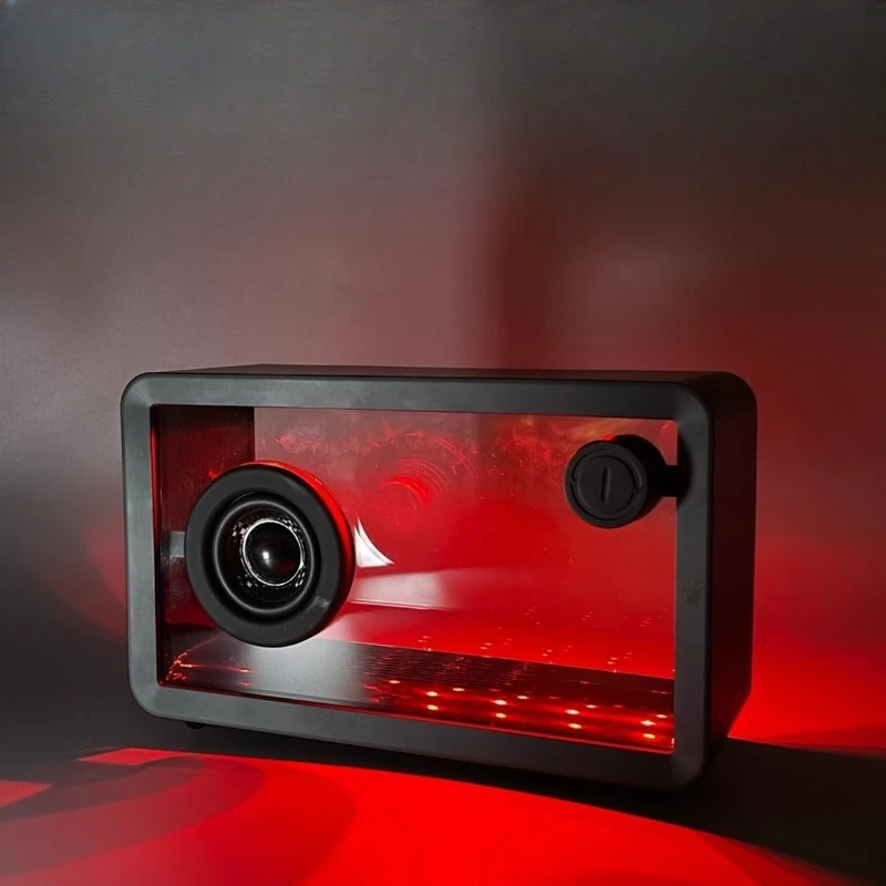 

audio, suspended lyrics speaker, desktop transparent glass audio