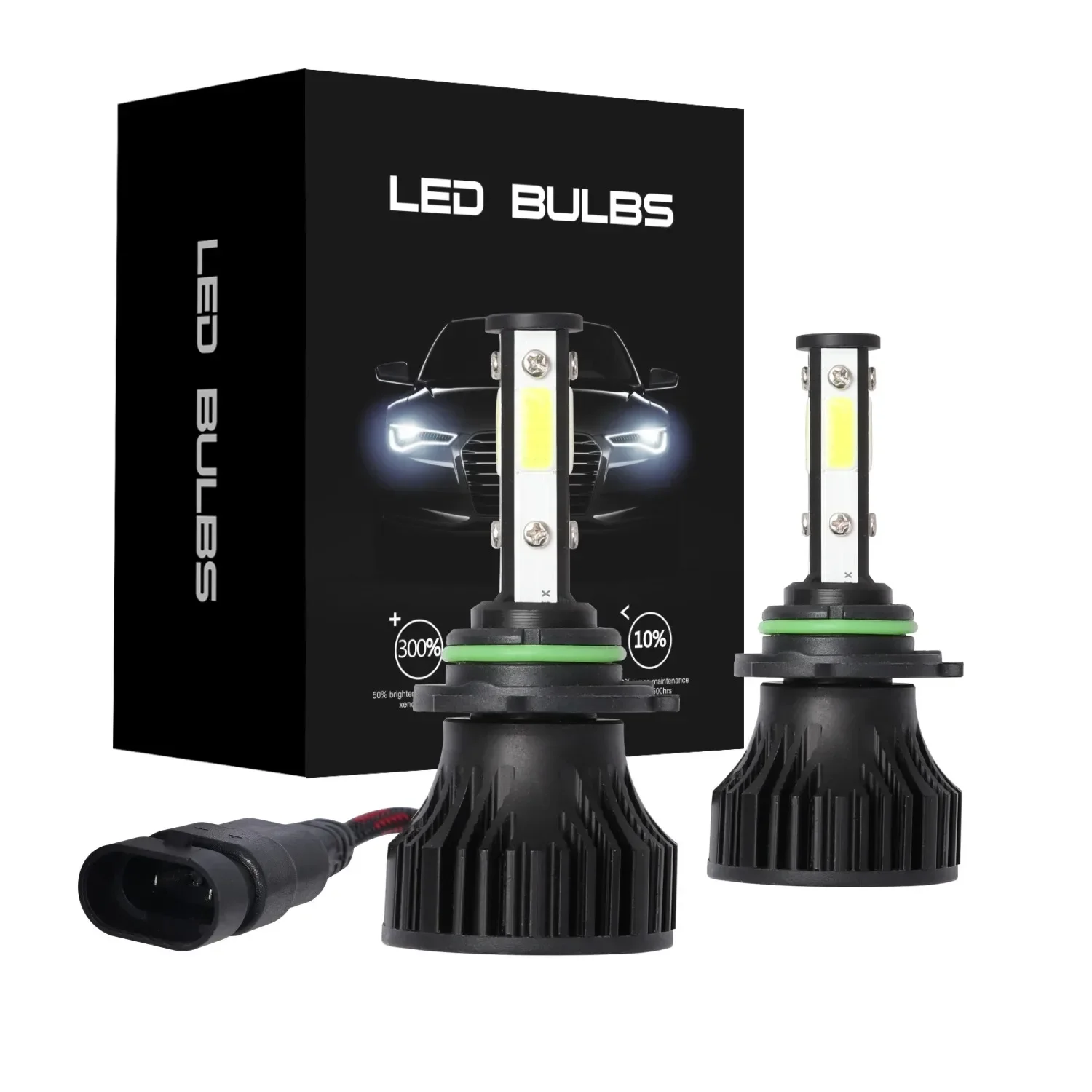 

9006 LED H3 Foglamp 4 Sides Canbus 6000K LED Fog Light Bulbs 26W H13 H11 H4 H7 9005 9006 Auto Front DRL Daytime Driving Lamp COB