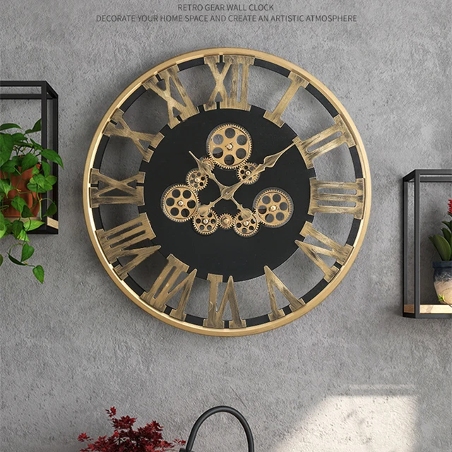 Reloj de fashion pared tipo industrial