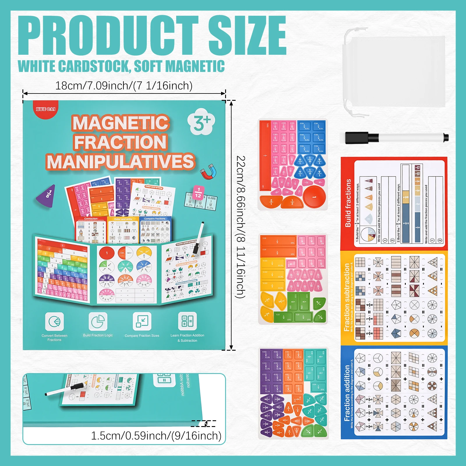 Buku Alat Peraga Pecahan Magne - Math Manipulative Set ulasan dan harga