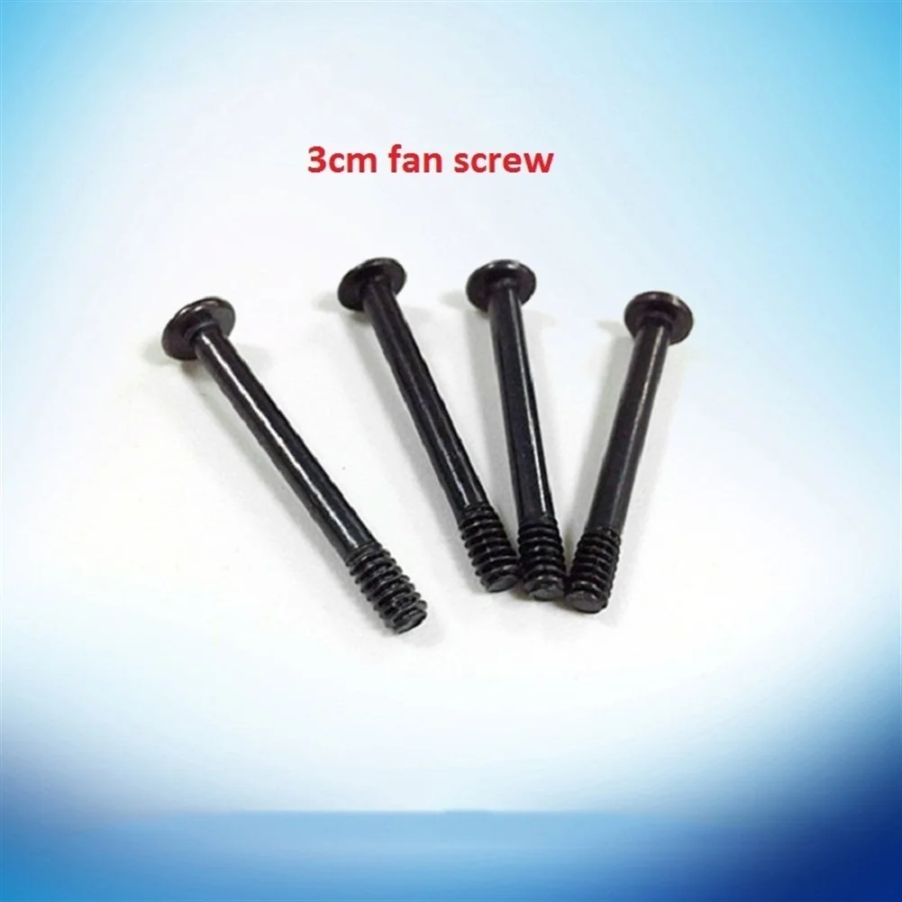 ZHIPAIJI 4PCS Computer PC Case Cooling 30mm Fan Mount Screws Black For Fans 60mm 80mm 120mm Length 3cm