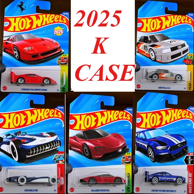 

Оригинальный автомобиль Hot Wheels 2025K, игрушки для мальчиков, 1/64, литой под давлением carro Ferrari F40 Mclaren Batman Honda Civic Chevroletor Ford Mustang, подарок