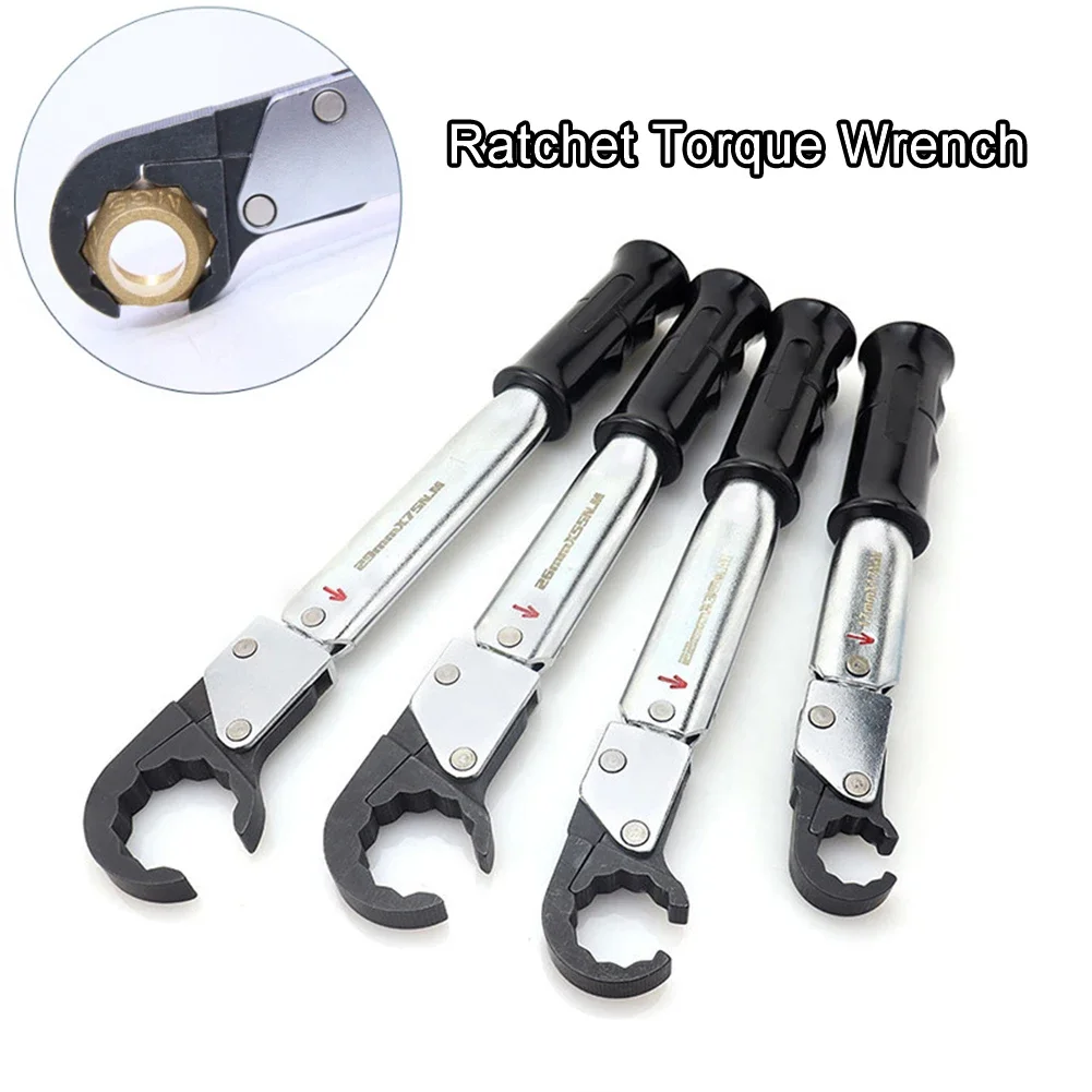 4pcs Ratchet Torque Wrench Precision Open End Wrench Air Conditioner Repair Tool 17mm 22mm 26mm 29mm Car Repair Wrench Versatile