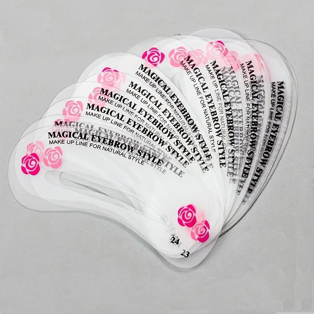 24 Styles Eyebrow Templates Eyebrow Shaping Mold Beauty Set Makeup Styler Set Template Tools Female Beauty Model