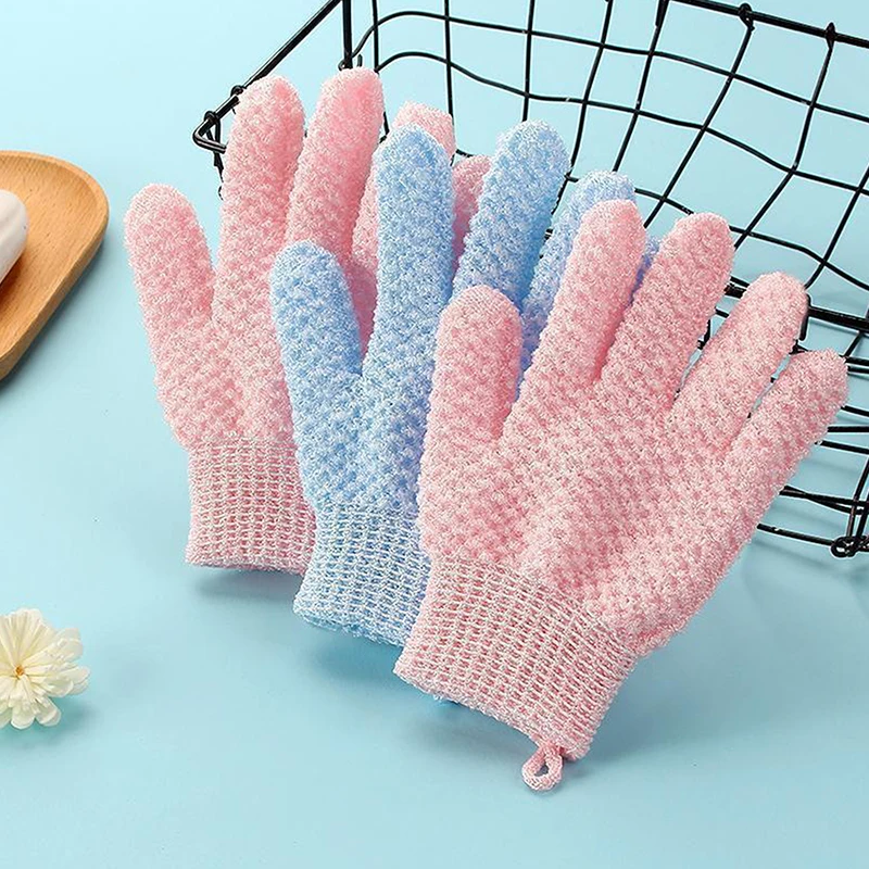 Guantes de baño elásticos para el hogar, toalla de ducha, exfoliante, lavado corporal, suministro para el hogar, limpieza de la espalda