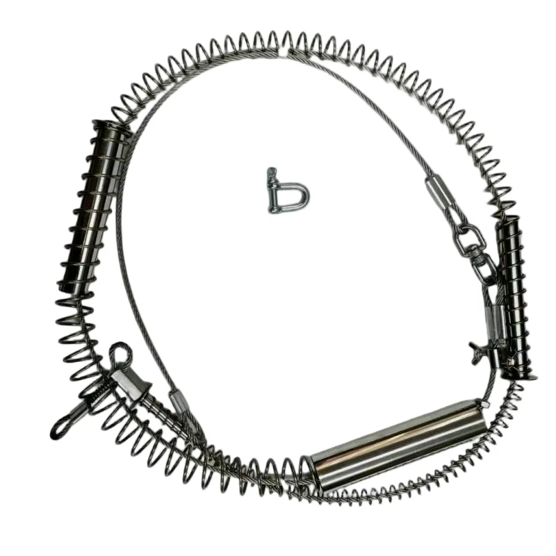 3pc  Section Double Steel Wire Stronger Spring Replacement With Nuts Wire Rope For the Wild Boar Trap Fox Trap Rabbit Trap